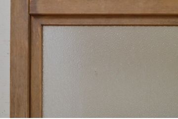 アンティーク建具　大正ロマンなお部屋作りにおすすめな幅狭ガラス戸2枚セット(引き戸)(R-068870)