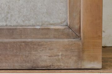 アンティーク建具　大正ロマンなお部屋作りにおすすめな幅狭ガラス戸2枚セット(引き戸)(R-068870)