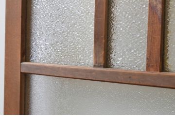 アンティーク建具　大正ロマンなお部屋作りにおすすめな幅狭ガラス戸2枚セット(引き戸)(R-068870)