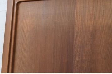 アンティーク建具　上手物!!　杉材　柾目の美しい横桟付き板戸扉1枚(ドア、木製扉)(R-068872)