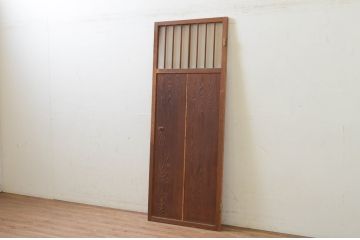 アンティーク建具　和風の空間づくりにおすすめの幅狭板戸扉1枚(木製扉、ドア)(R-068873)