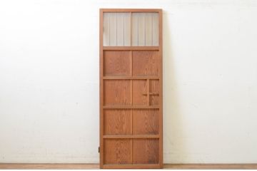 アンティーク建具　和風の空間づくりにおすすめの幅狭板戸扉1枚(木製扉、ドア)(R-068873)