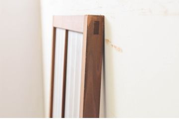 アンティーク建具　和風の空間づくりにおすすめの幅狭板戸扉1枚(木製扉、ドア)(R-068873)