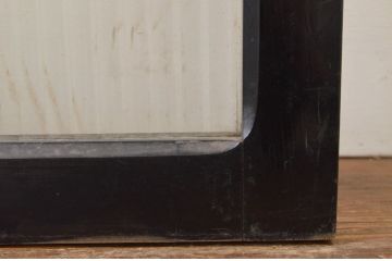 アンティーク建具　落ち着いた雰囲気が素敵なモールガラス窓2枚セット(引き戸、ガラス戸)(R-068874)