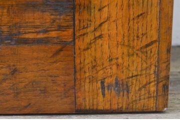 イギリスアンティーク　オーク材　色鮮やかなデザインが目を惹く、重厚感あるステンドグラスの両開きドア1対2枚セット(扉、建具、英国)(R-068877)