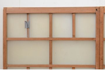 アンティーク建具　大正ロマン　ノスタルジックな雰囲気を醸し出すガラス窓4枚セット(引き戸、ガラス戸)(R-068880)