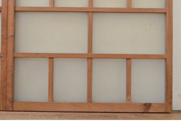 アンティーク建具　大正ロマン　ノスタルジックな雰囲気を醸し出すガラス窓4枚セット(引き戸、ガラス戸)(R-068880)
