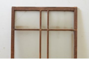 アンティーク建具　大正ロマンな雰囲気作りにおすすめなガラス窓1枚(引き戸、ガラス戸)(R-068883)