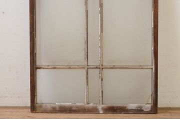 アンティーク建具　大正ロマンな雰囲気作りにおすすめなガラス窓1枚(引き戸、ガラス戸)(R-068883)