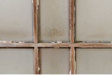 アンティーク建具　大正ロマンな雰囲気作りにおすすめなガラス窓1枚(引き戸、ガラス戸)(R-068883)