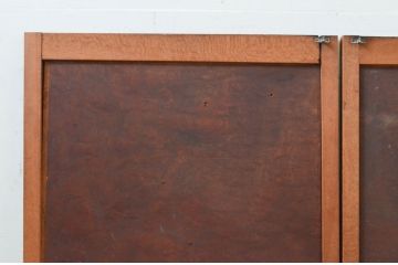 アンティーク建具　高級品!!　総欅(ケヤキ)材　玉杢無垢材　落ち着いた和の空間を演出する板戸窓2枚セット(扉、ドア)(R-068884)