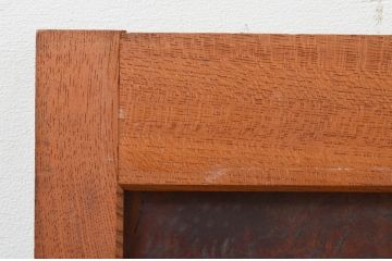 アンティーク建具　高級品!!　総欅(ケヤキ)材　玉杢無垢材　落ち着いた和の空間を演出する板戸窓2枚セット(引き戸)(R-068885)