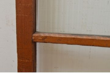 アンティーク建具　どこか懐かしい雰囲気漂うモールガラス窓4枚セット(引き戸、ガラス戸)(R-068890)