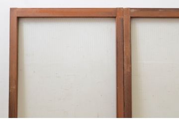アンティーク建具　どこか懐かしい雰囲気漂うモールガラス窓4枚セット(引き戸、ガラス戸)(R-068890)