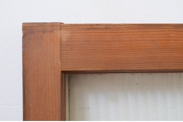 アンティーク建具　どこか懐かしい雰囲気漂うモールガラス窓4枚セット(引き戸、ガラス戸)(R-068890)