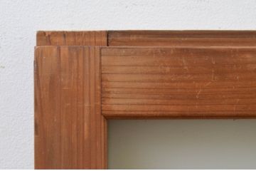 アンティーク建具　高級品!!　透かし彫りが素敵なレトロな雰囲気のガラス窓2枚セット(引き戸、ガラス戸)(R-068891)