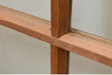 アンティーク建具　古い木味が魅力的なガラス窓4枚セット(引き戸、ガラス戸)(R-068893)