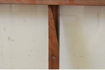 アンティーク建具　古い木味が魅力的なガラス窓4枚セット(引き戸、ガラス戸)(R-068893)