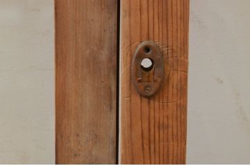アンティーク建具　古い木味が魅力的なガラス窓4枚セット(引き戸、ガラス戸)(R-068893)