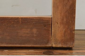 アンティーク建具　古い木味が魅力的なガラス窓4枚セット(引き戸、ガラス戸)(R-068893)