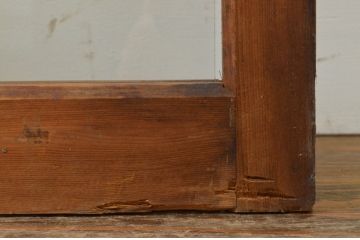 アンティーク建具　古い木味が魅力的なガラス窓2枚セット(引き戸、ガラス戸)(R-068894)