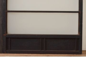 アンティーク建具　ノスタルジックな雰囲気溢れるガラス窓2枚セット(引き戸、ガラス戸)(R-068896)