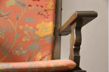 中古　神戸洋家具　永田良介商店　くつろぎの時間にオススメのロッキングチェア(アームチェア、揺り椅子、板座チェア、イス)(R-068900)