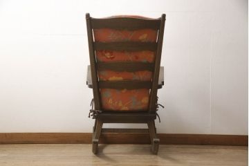 中古　神戸洋家具　永田良介商店　くつろぎの時間にオススメのロッキングチェア(アームチェア、揺り椅子、板座チェア、イス)(R-068900)