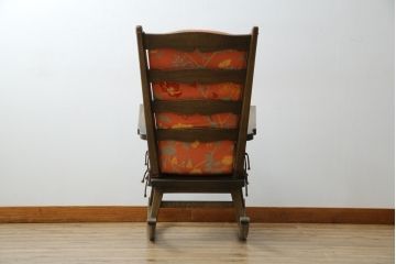 中古　神戸洋家具　永田良介商店　くつろぎの時間にオススメのロッキングチェア(アームチェア、揺り椅子、板座チェア、イス)(R-068900)