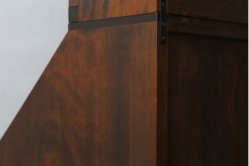 和製ビンテージ　希少　松本民芸家具　#100型　モールガラスがレトロなビューロー(ライティングビューロー、本箱、キャビネット、収納棚、戸棚、ワークデスク、在宅ワーク、在宅用、引き出し、ヴィンテージ)(R-068904)