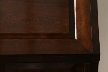 和製ビンテージ　希少　松本民芸家具　#100型　モールガラスがレトロなビューロー(ライティングビューロー、本箱、キャビネット、収納棚、戸棚、ワークデスク、在宅ワーク、在宅用、引き出し、ヴィンテージ)(R-068904)
