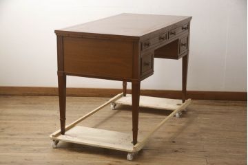 中古　美品!!　DREXEL HERITAGE(ドレクセルヘリテイジ)　Triune(トライユン)　モダンクラシックなデザインが素敵なニーホールデスク(両袖デスク、机、ワークデスク、在宅用、在宅ワーク用、店舗什器)(定価約41万円)(R-068908)