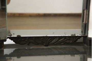 和製アンティーク　高級品!!　希少　隅々まで丁寧に施された彫刻デザインが魅力のドレッサー(鏡台、三面鏡、ミラー)(R-068909)