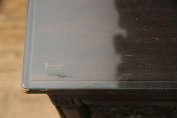 和製アンティーク　高級品!!　希少　隅々まで丁寧に施された彫刻デザインが魅力のドレッサー(鏡台、三面鏡、ミラー)(R-068909)