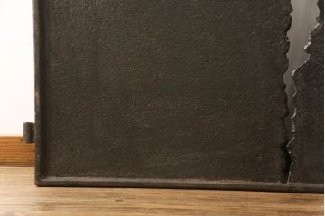 中古　希少　抽象アート　ロートアイアン　インダストリアルの空間づくりに活躍する鉄製ゲート(門扉、ドア、フェンス)(R-068916)