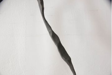 中古　希少　抽象アート　ロートアイアン　インダストリアルの空間づくりに活躍する鉄製ゲート(門扉、ドア、フェンス)(R-068916)