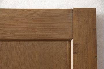 アンティーク建具　総欅(ケヤキ)材　重厚感のある佇まいが魅力の蔵戸1枚(玄関戸、引き戸)(R-068917)