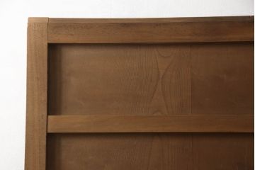 アンティーク建具　総欅(ケヤキ)材　重厚感のある佇まいが魅力の蔵戸1枚(玄関戸、引き戸)(R-068917)