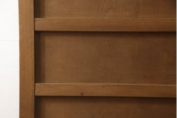 アンティーク建具　総欅(ケヤキ)材　重厚感のある佇まいが魅力の蔵戸1枚(玄関戸、引き戸)(R-068917)
