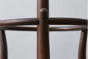和製ビンテージ　秋田木工　曲げ木　品のある傘立て付きポールハンガー(コートハンガー、帽子掛け、店舗什器、ヴィンテージ)(R-068921)