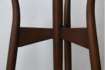 和製ビンテージ　秋田木工　曲げ木　品のある傘立て付きポールハンガー(コートハンガー、帽子掛け、店舗什器、ヴィンテージ)(R-068921)