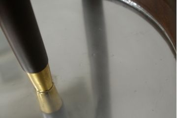 和製ビンテージ　秋田木工　曲げ木　品のある傘立て付きポールハンガー(コートハンガー、帽子掛け、店舗什器、ヴィンテージ)(R-068921)