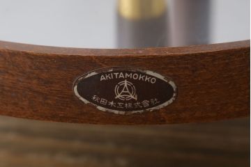和製ビンテージ　秋田木工　曲げ木　品のある傘立て付きポールハンガー(コートハンガー、帽子掛け、店舗什器、ヴィンテージ)(R-068921)