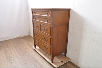 中古　DREXEL HERITAGE(ドレクセルヘリテイジ)　Triune(トライユン)　気品溢れるエレガントなマホガニー材製チェスト(引き出し、サイドボード、サイドチェスト)(R-068929)