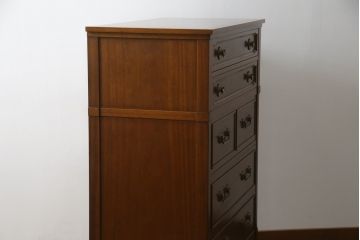 中古　DREXEL HERITAGE(ドレクセルヘリテイジ)　Triune(トライユン)　気品溢れるエレガントなマホガニー材製チェスト(引き出し、サイドボード、サイドチェスト)(R-068931)