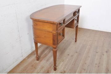 中古　DREXEL HERITAGE(ドレクセルヘリテイジ)　FRANCESCA(フランチェスカ)シリーズ　デスクとしても使える格納式ミラー付きドレッサー(鏡台、化粧台、デスク、在宅ワーク、在宅用)(R-068934)