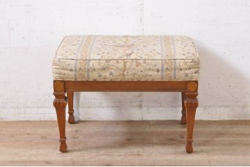 中古　DREXEL HERITAGE(ドレクセルヘリテイジ)　クラシカルな佇まいが素敵なスツール(フットスツール、1Pソファ、1人掛けソファ、一人掛けソファ、チェア、椅子、イス、オットマン)(R-068935)