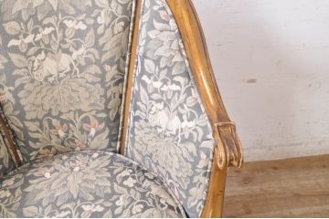 中古　DREXEL HERITAGE(ドレクセルヘリテイジ)　品のある佇まいが魅力的な回転チェア(アームチェア、デスクチェア、回転椅子、一人掛けソファ、1人掛けソファ、1Pソファ、椅子、イス)(R-068936)