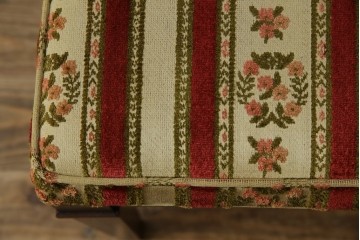 中古　DREXEL HERITAGE(ドレクセルヘリテイジ)　ストライプ柄のファブリックが目を引くアームレスチェア(ダイニングチェア、椅子、イス)(R-068939)