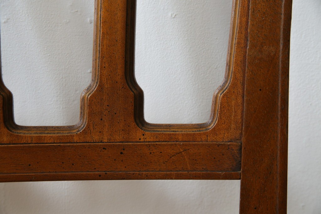 中古　DREXEL HERITAGE(ドレクセルヘリテイジ)　ストライプ柄のファブリックが目を引くアームレスチェア(ダイニングチェア、椅子、イス)(R-068939)